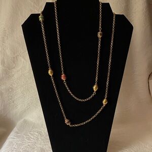 Joan Rivers Fabrege  42” Gold & Multicolor Egg Beaded Necklace .. Gorgeous!